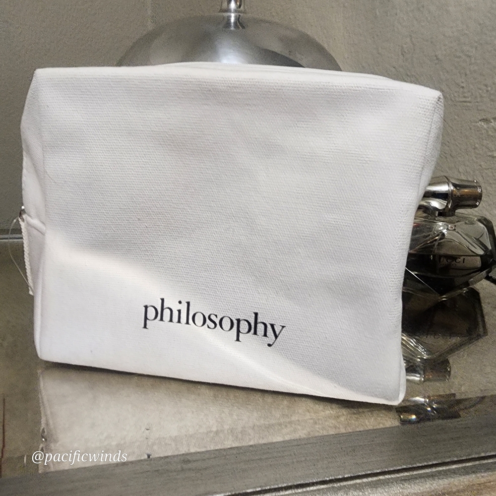 NEW! Philosophy White Toiletry Bag Durable Design - Picture 2 of 7